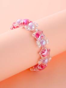 ROMWE Kawaii 人造珍珠裝飾串珠手鏈 - 彩色 - 查看 2