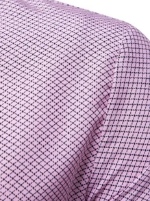 Manfinity Mode 男士菱形印花襯衫 - 粉色 - 查看 5