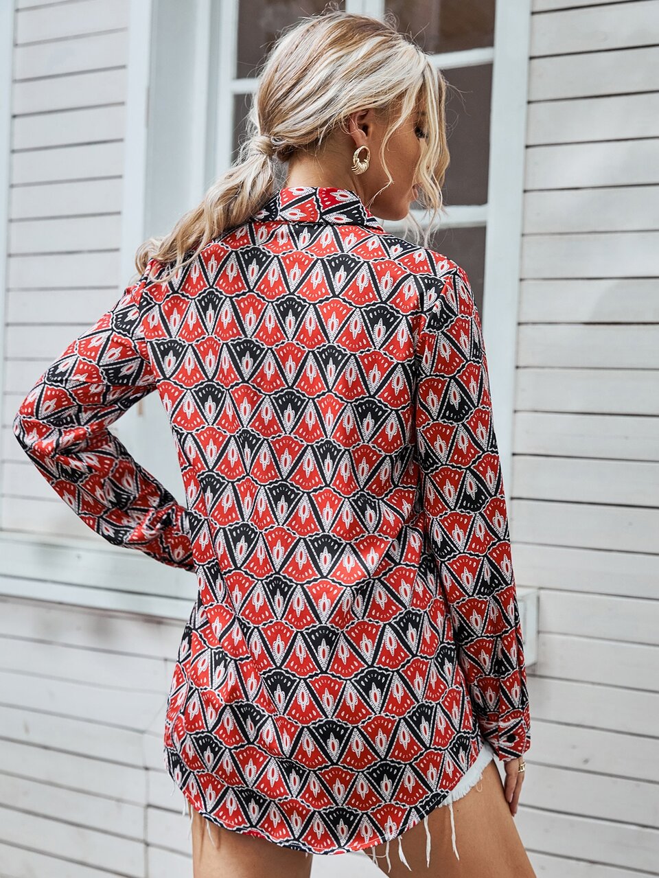 Allover Floral Print Blouse