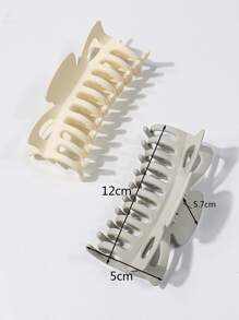 2入組素色髮爪 - 彩色 - 查看 4