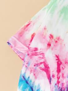 PETSIN Camiseta con estampado de teñido anudado para cachorros - Camiseta con teñido anudado colorido para cachorros; ideal para actividades de primavera y verano, uso diario, eventos al aire libre lúdicos, encuentros de cachorros y fotos familiares festivas. - Multicolor - Ver 5