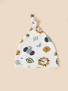 嬰兒卡通圖案帽和1雙手套 - 彩色 - 查看 8