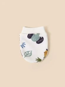 嬰兒卡通圖案帽和1雙手套 - 彩色 - 查看 9