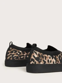 豹紋網眼面運動鞋，跑步鞋，休閒鞋 - 彩色 - 查看 5