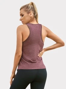 VUTRU Áo Tees & Tanks  Thể thao Nữ Lá thư - Màu tím hoa cà - Xem 4