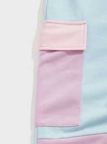 Manfinity VCAY 男士棉撞色翻蓋口袋衛褲 - 彩色 - 查看 3