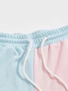 Manfinity VCAY 男士棉撞色翻蓋口袋衛褲 - 彩色 - 查看 4