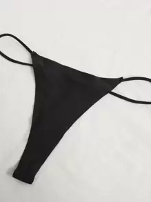 Women Casual Comfy Plain Multicolor High Stretch Thong Panties - Multicolor - View 5