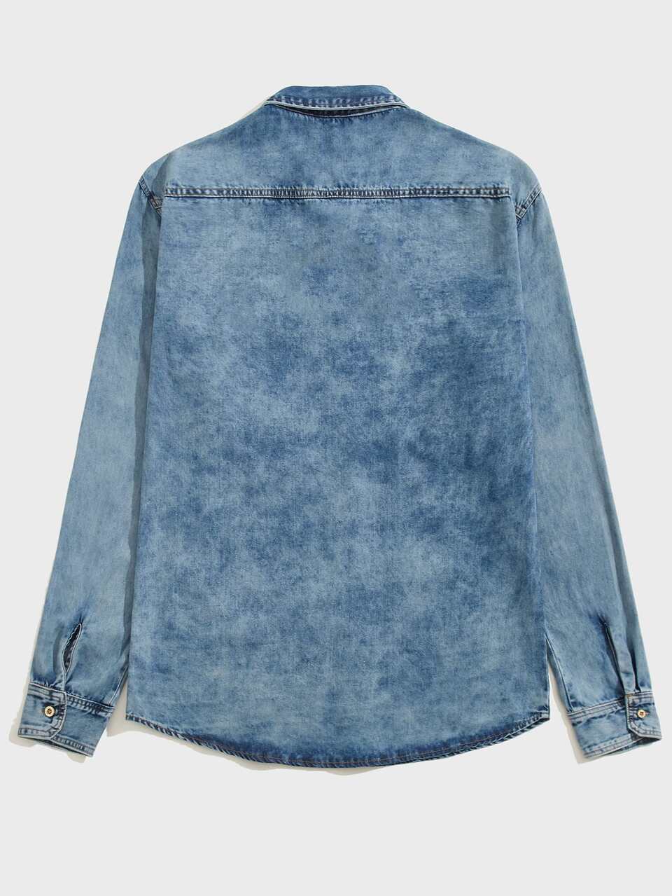 Men Dual Pocket Denim Shirt