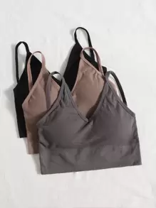 3 piezas Sujetador sin aro - Multicolor - Ver 3