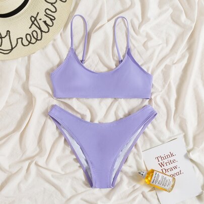 Plain Bikini Swimsuit