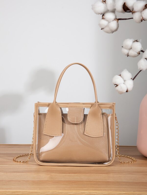 Mini Clear Inner Pocket 196 Shoulder Bag Women's Crossbody Chain Bag