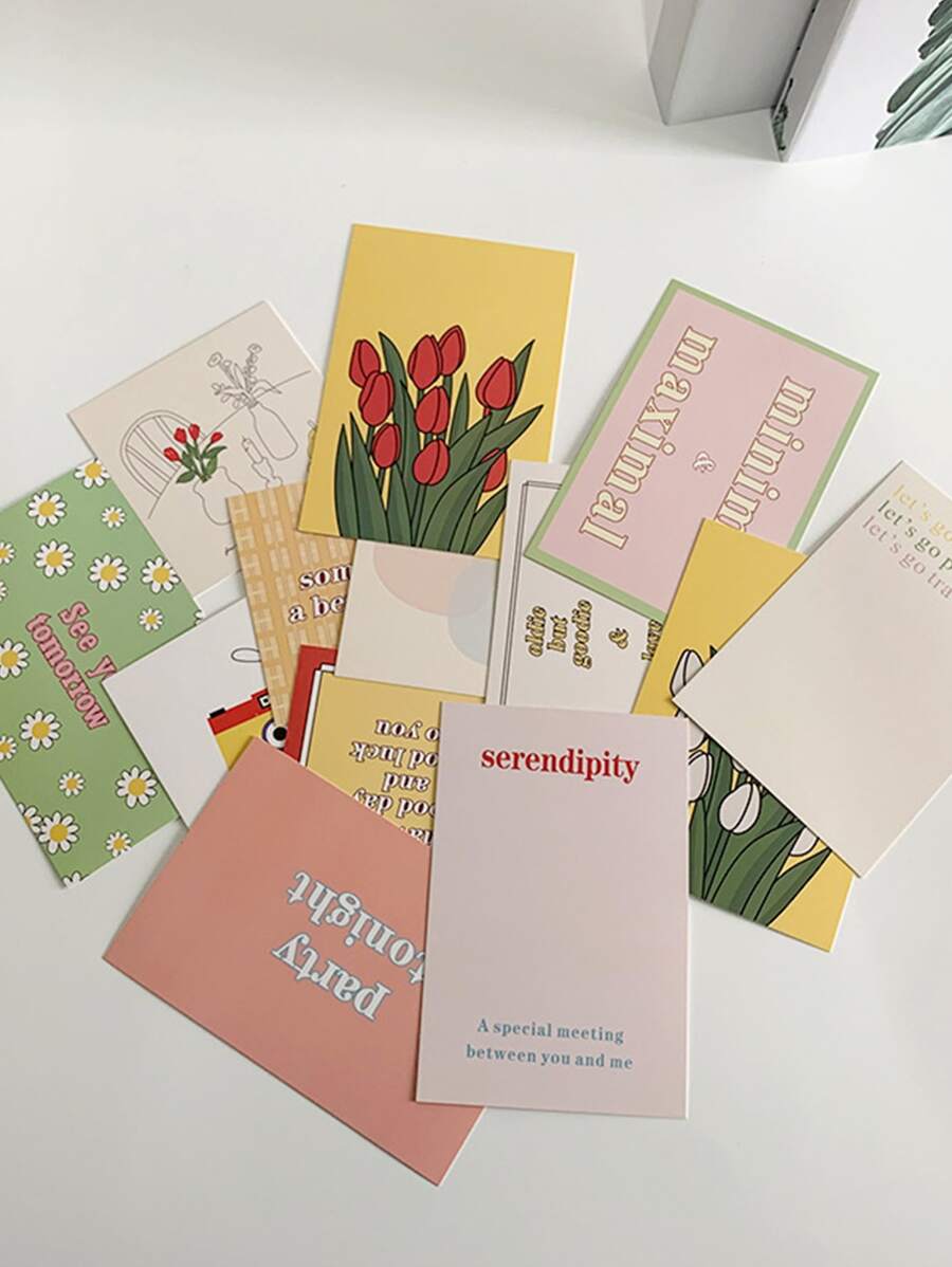 13入組混合圖案明信片