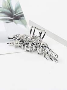 素色結構髮爪 - 銀色 - 查看 4