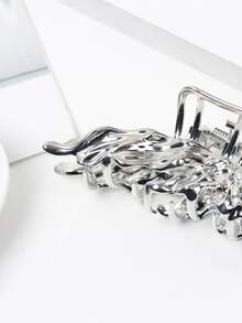 素色結構髮爪 - 銀色 - 查看 5