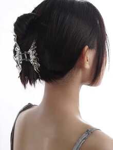 素色結構髮爪 - 銀色 - 查看 8