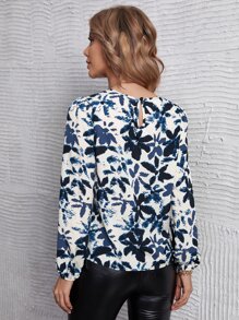 SHEIN Clasi Áo sơ mi nữ Hoa Tất cả trên in Boho - Nhiều màu - Xem 2