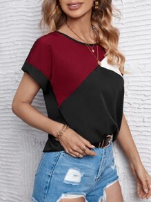 SHEIN LUNE Áo sơ mi nữ Khối Màu Giải trí - Nhiều màu - Xem 5