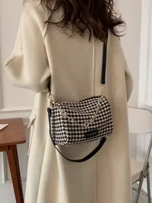 千鳥格圖案鏈條波士頓包 - 彩色 - 查看 4