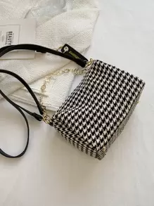 千鳥格圖案鏈條波士頓包 - 彩色 - 查看 5
