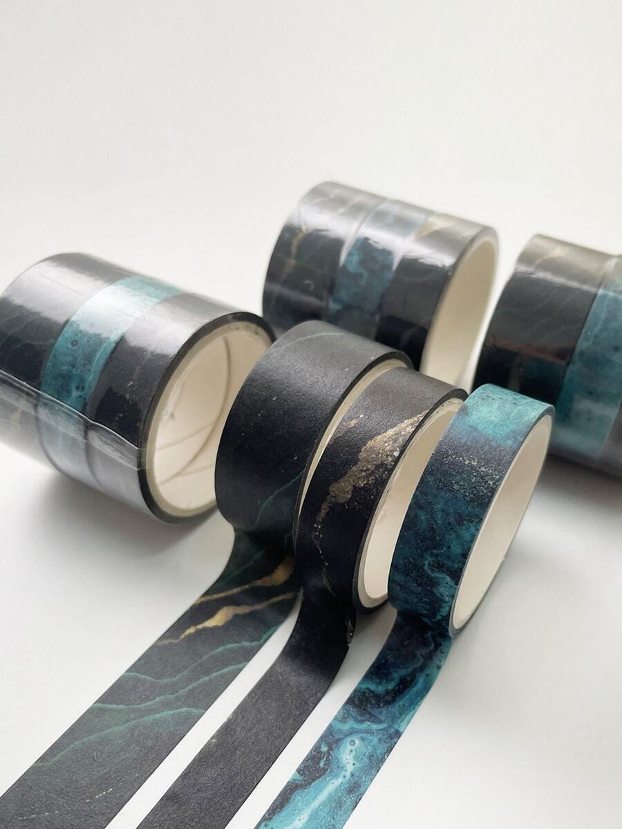3rolls Mixed Pattern Decorative Tape - Multicolor - View 1