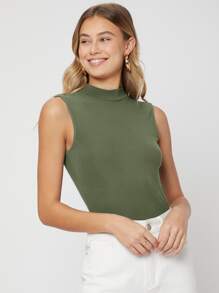 MOTF CAMISETA DE TIRANTES FABRICADA CON FIBRAS DE VISCOSA MARCA LENZING ™ ECOVERO ™ - Verde militar - Ver 3