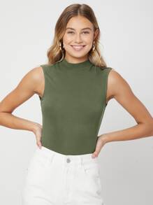 MOTF CAMISETA DE TIRANTES FABRICADA CON FIBRAS DE VISCOSA MARCA LENZING ™ ECOVERO ™ - Verde militar - Ver 4