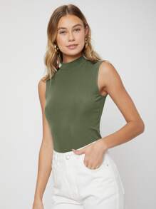 MOTF CAMISETA DE TIRANTES FABRICADA CON FIBRAS DE VISCOSA MARCA LENZING ™ ECOVERO ™ - Verde militar - Ver 5