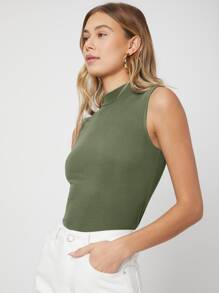 MOTF CAMISETA DE TIRANTES FABRICADA CON FIBRAS DE VISCOSA MARCA LENZING ™ ECOVERO ™ - Verde militar - Ver 6