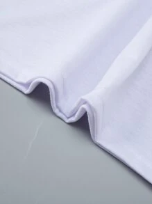 小女童字母和皇冠圖案T恤 - 白色 - 查看 4