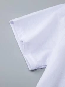 Niñas Camiseta con estampado de slogan - Blanco - Ver 3