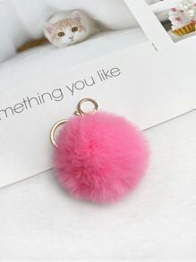 Pom Pom Bag Charm - Baby Pink - View 2