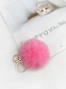 Pom Pom Bag Charm - Baby Pink - View 3
