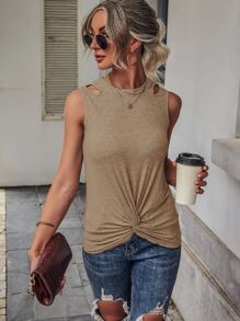 Top tank con abertura bajo girante - Caqui - Ver 5