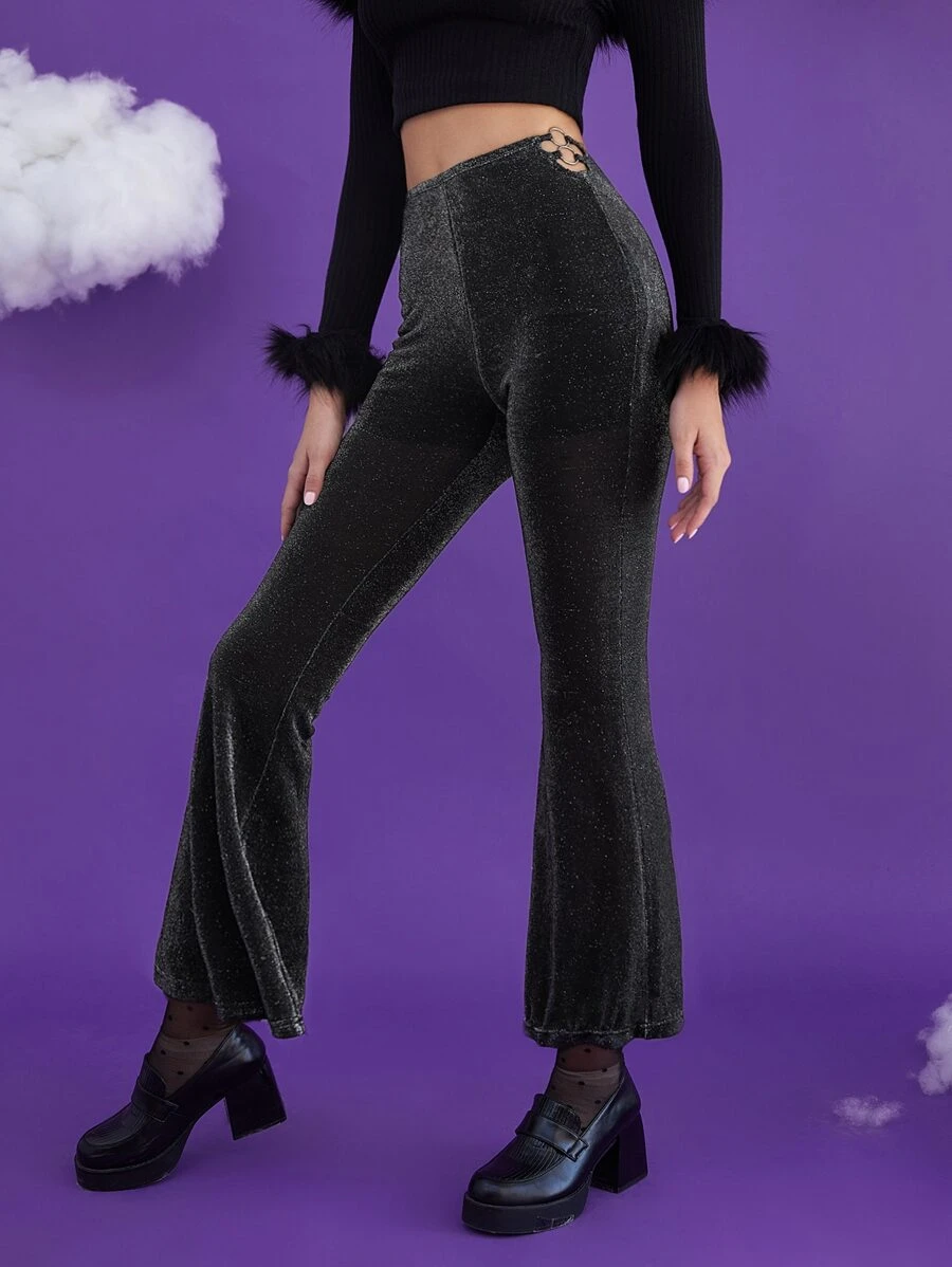 SHEIN Mujer Pantalones - Negro - Ver 1