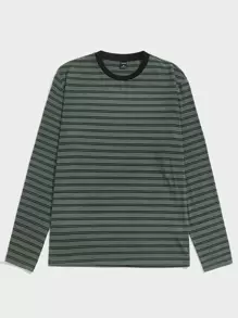 Manfinity VCAY Men T-Shirts Fit Crew Neck Long Sleeve Basic Tee Casual Back To School Clothes Summer - Multicolor - View 1