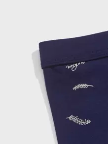 Shein Underwear&Sleepwear Basics Hombres 4 piezas Calzoncillos boxer con letra & con estampado de planta con puntada