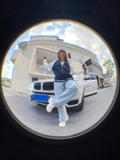 Strickjacke mit Farbblock und Raglanärmeln