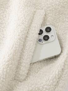 Manfinity Hombres Cazadora de universidad con bordado de letra ribete de rayas de manga raglán forro polar - Multicolor - Ver 3