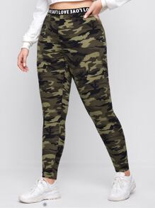 Mulvari 加大码 2 条装 字母腰带打底裤