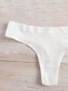 bộ đồ lót trơn màu - trắng - Xem 3