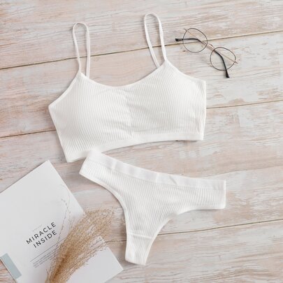 Plain Lingerie Set