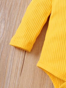 Đứa bé gái Đồ họa Khẩu hiệu Áo liền quần chặt & In hoa Quần & Băng đô đầu - Nhiều màu - Xem 4