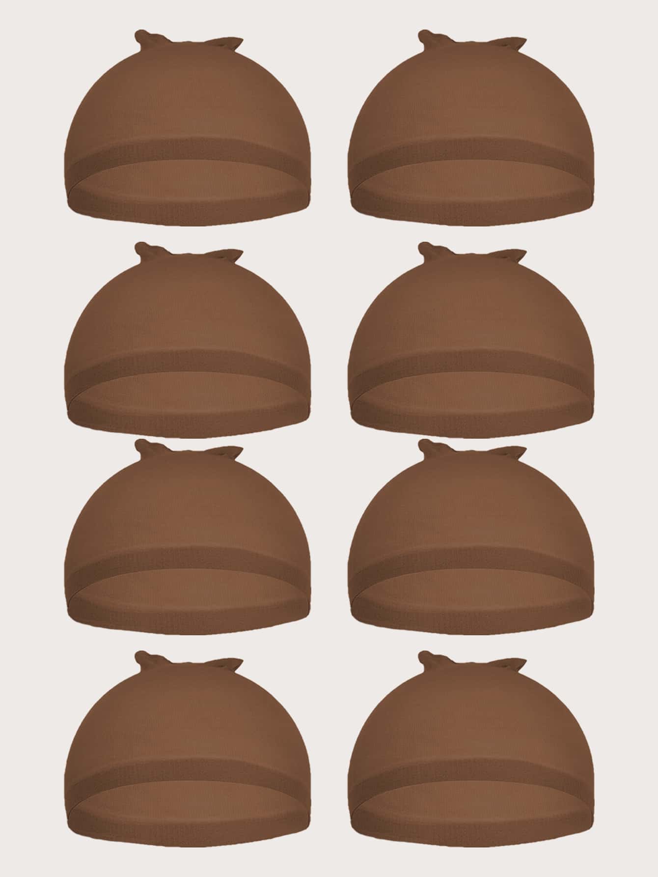 8pcs Wig Cap Set - Chocolate Brown - View 1