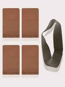 1入組防滑假髮髮箍和4入組假髮帽 - 咖啡棕 - 查看 2