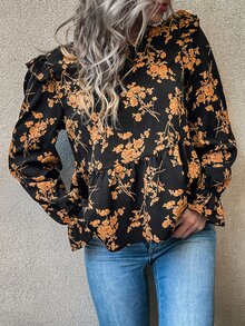 Áo sơ mi nữ Xù Viên lá sen Hoa Tất cả trên in Giải trí - Nhiều màu - Xem 6