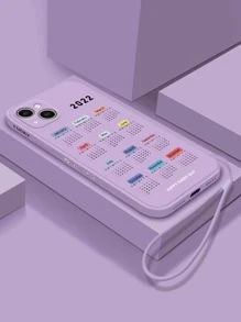 New Year Calendar Phone Case With Lanyard - Purple - View 1