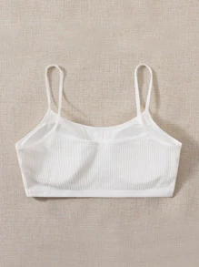 Lowkey Lull 素色羅紋無鋼圈內衣 - 白色 - 查看 2