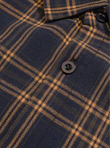 Manfinity Homme Men Casual Plaid Graphic Pocket Detail Button Through Loose Long Sleeve Collar Shirt, For Going Out, For Fall - Multicolor - View 5