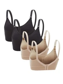 SHEIN 4pack Maternity Seamless Nursing Bra - Multicolor - View 2